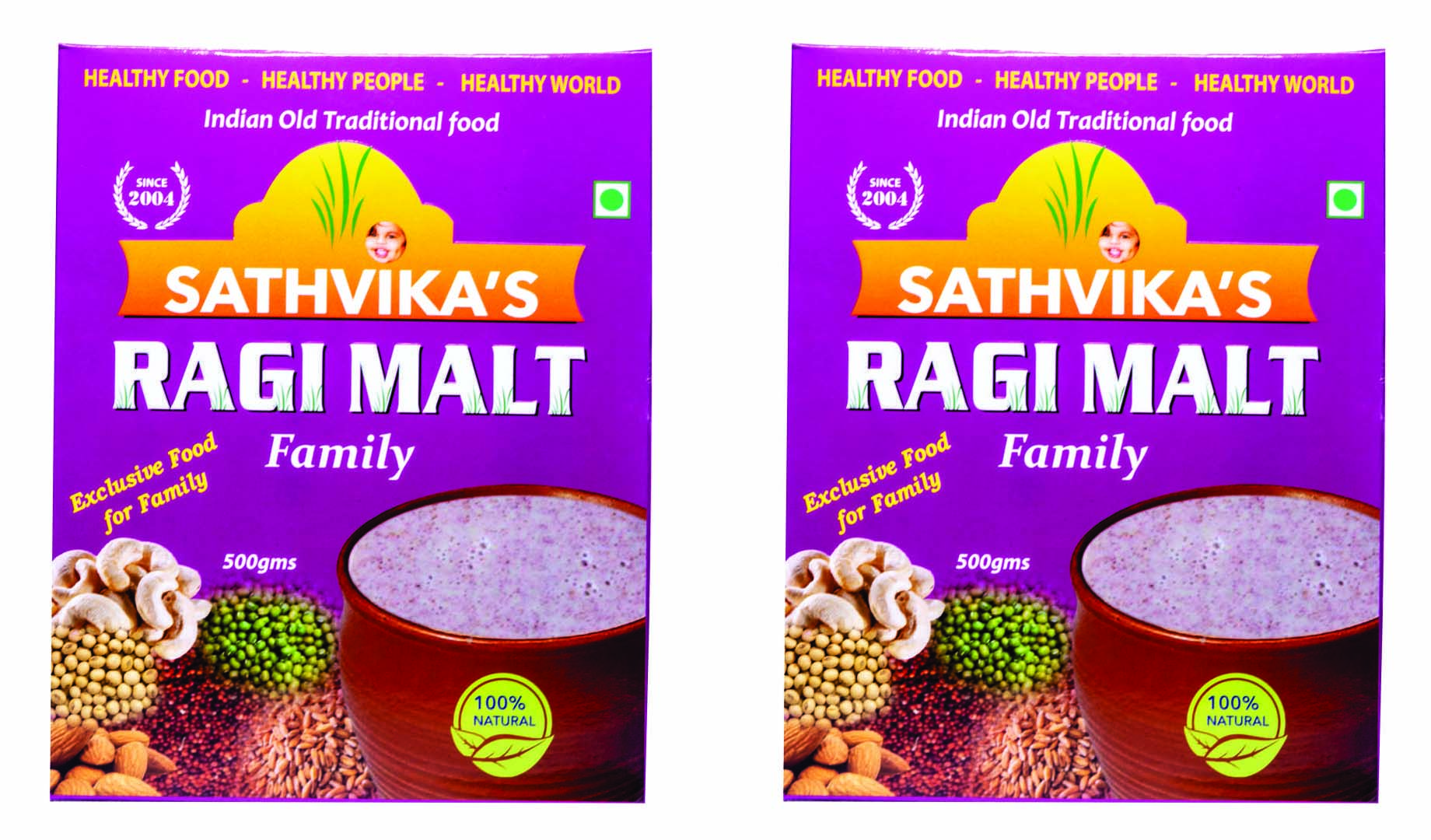 Ragi Malt Family (500 grams) Pack Of 2.